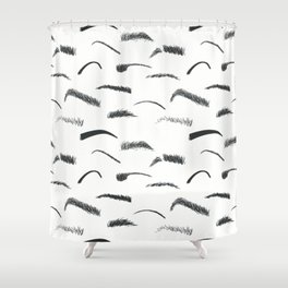 Sketchy Eyebrows Pattern Shower Curtain
