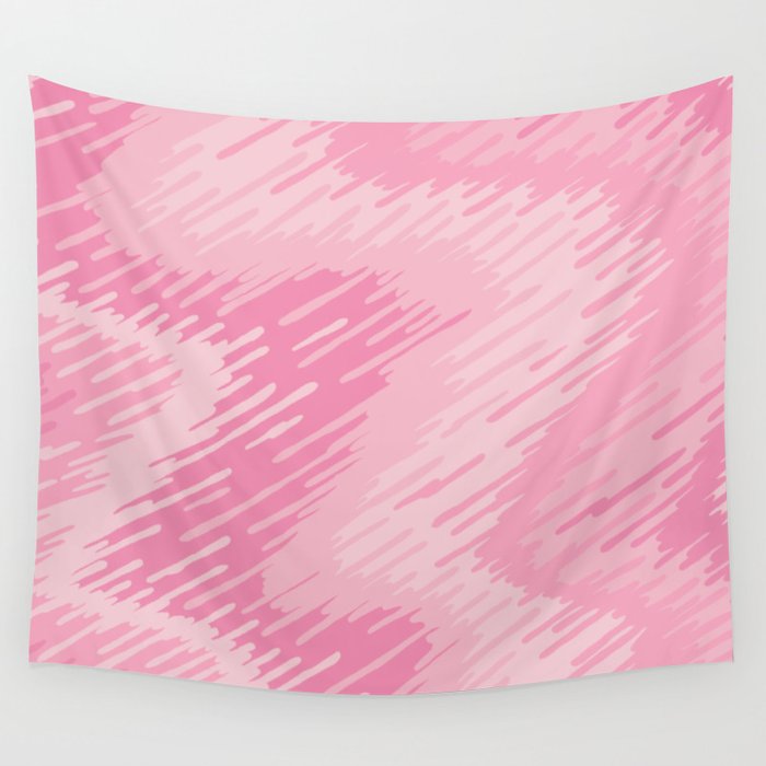 Pink abstract swirls pattern, Line abstract splatter Digital Illustration Background Wall Tapestry