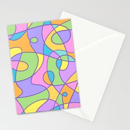 Colorful Abstract Doodly Design Stationery Card