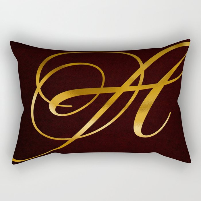 Golden letter A in vintage design Rectangular Pillow