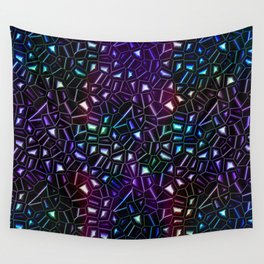 Midnight Rainbow Glitter Wall Tapestry