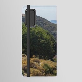 The Road to Nowhere | Idyllic Summer Photograph of an Island Road in Nature | Greek, South of Europe Android Wallet Case