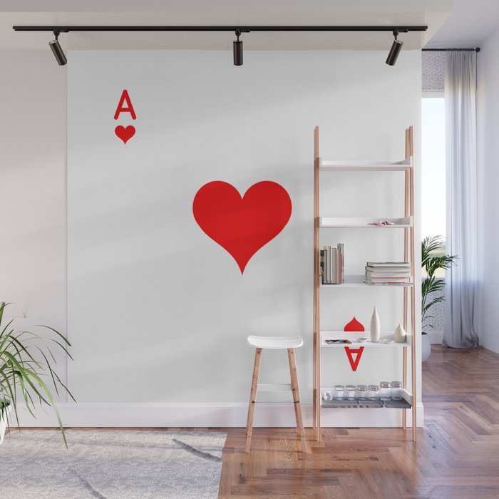 Playing cards suit. symbol hearts.  Wall Mural