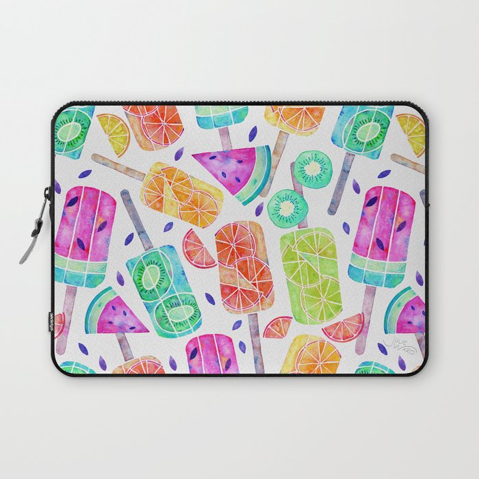 Watercolor Fruitsicles - Pattern - Cool Tones Laptop Sleeve