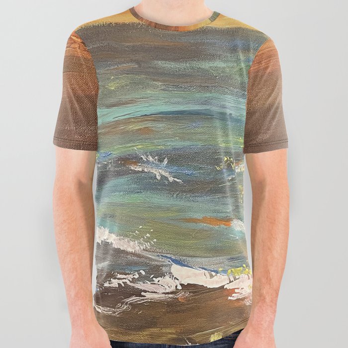 Stormy Waters All Over Graphic Tee