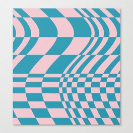 Abstraction_OCEAN_BLUE_WAVE_ILLUSION_PATTERN_LOVE_POP_ART_0617A Canvas Print