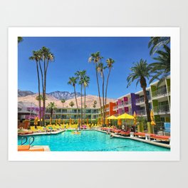 Saguaro Hotel, Palm Springs, CA Art Print