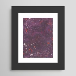 Purple Red Scalloped Marbling Framed Art Print