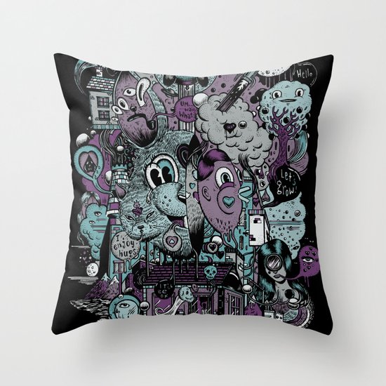 Supernature In The City Of Poison Syrup And Hope Candy Throw Pillow