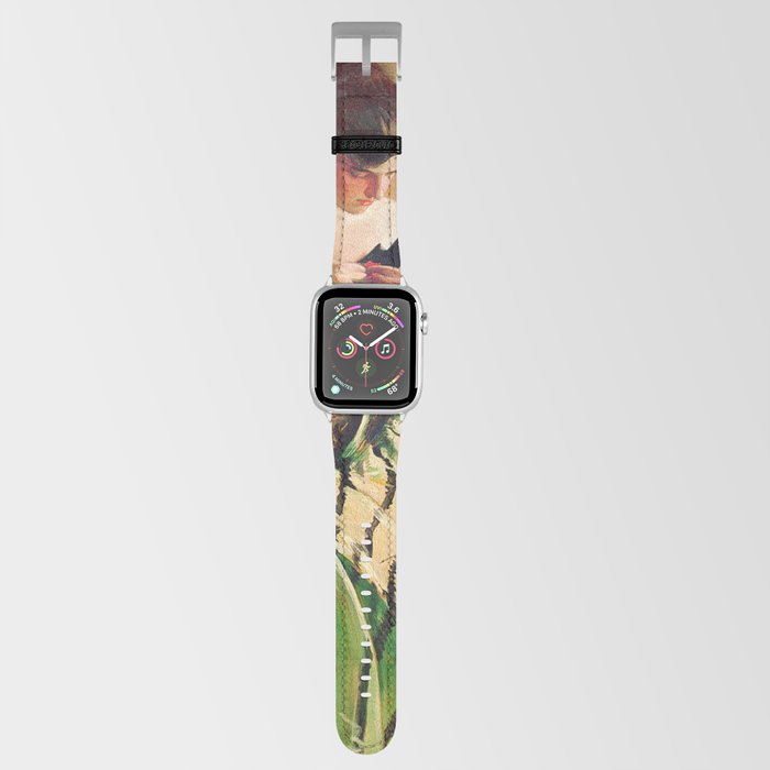 Study of a Young Woman in Black and Green portrait painting by John White Alexander Apple Watch Band
