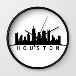 Houston skyline Wall Clock