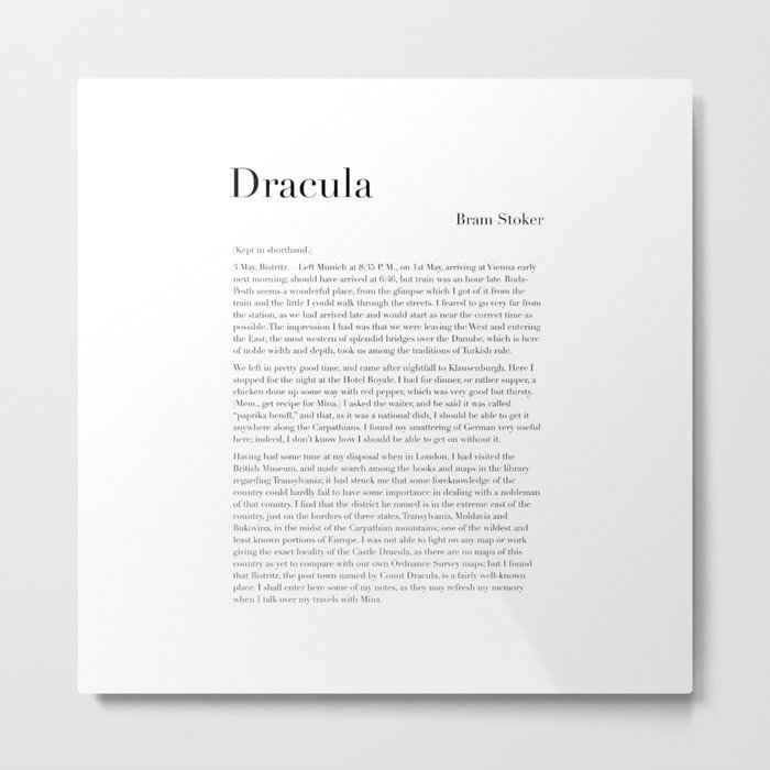 Dracula by Bram Stoker Metal Print