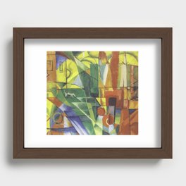 Franz Marc Landscape with House Dog and Cattle Recessed Framed Print