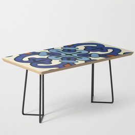Baroque blue ornamental abstract talavera tile modern mexican home decor Coffee Table