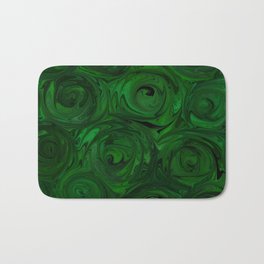 Emerald Green Roses Bath Mat