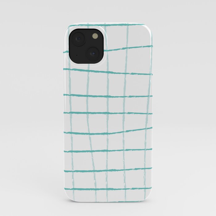 Blue Grid Wallpaper iPhone Case