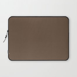 Dark Red-Brown Solid Color Autumn Shade Earth-tone Pairs Pantone Bison 18-1027 TCX Laptop Sleeve