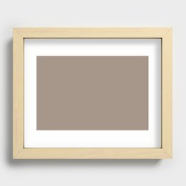 Dark Brown Pink Solid Color Pairs Pantone Stucco 16-1412 TCX Shades of Brown Hues Recessed Framed Print