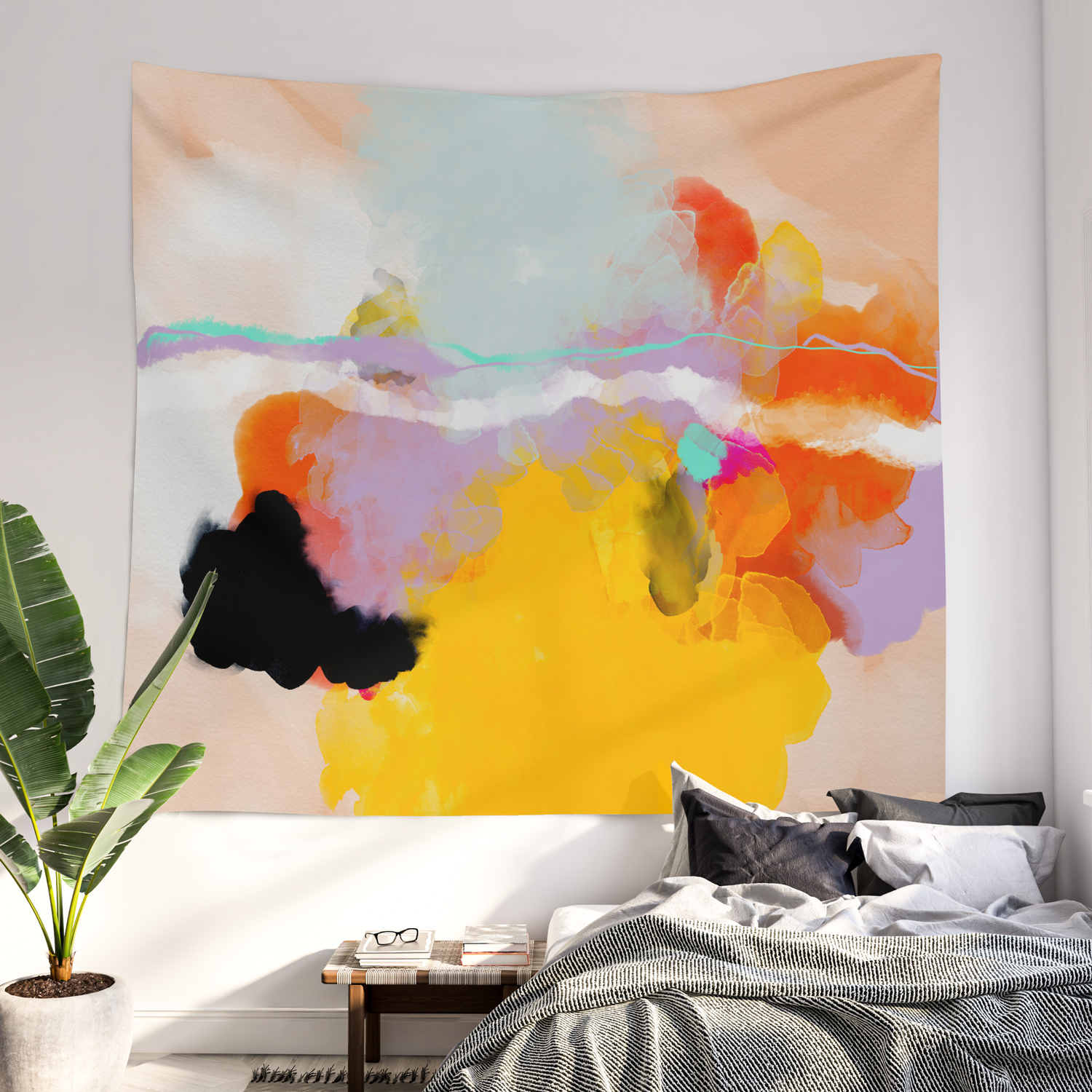 abstract wall tapestry