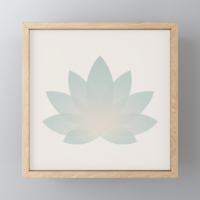 Lotus Flower Minimalism VI Framed Mini Art Print