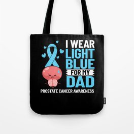 Prostate Cancer Blue Ribbon Survivor Awareness Tote Bag