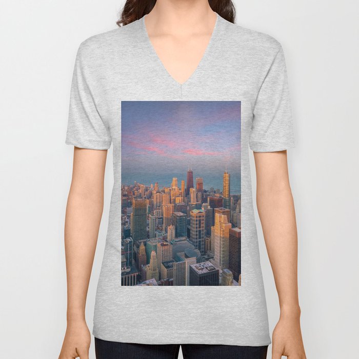Chicago 03 - USA V Neck T Shirt