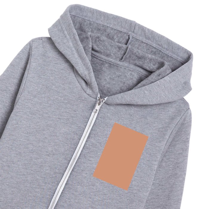 Perfectly Peachy Solid Color Accent Shade / Hue Matches Sherwin Williams Fame Orange SW 6346 Kids Zip Hoodie