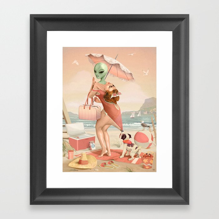 Day at the Beach Framed Art Print