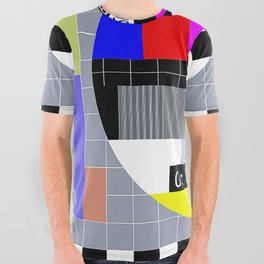 Retro TV Test Pattern All Over Graphic Tee