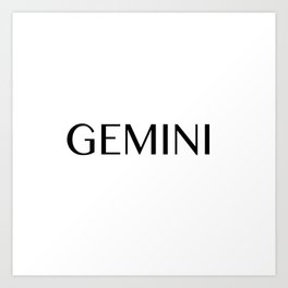 Gemini {Astrology Zodiac Sign} Art Print