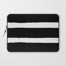 Black & White Paint Stripes by Friztin Laptop Sleeve