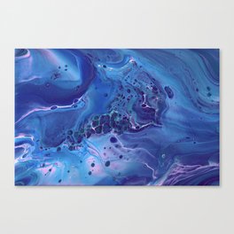 Blue & Pink Marble Abstraction Canvas Print