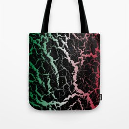 Cracked Space Lava - Green/White/Red Tote Bag