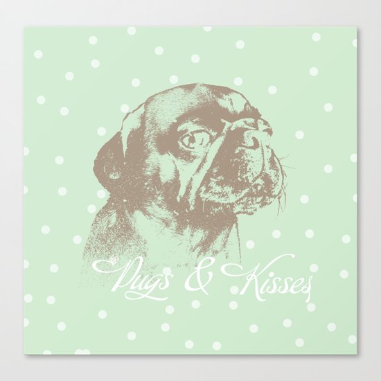 Pugs & Kisses Canvas Print