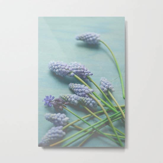 Blue Flowers Metal Print