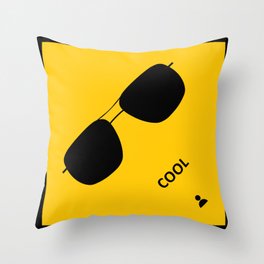 Caution: Cool! Throw Pillow