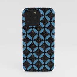 Leather and Denim Circles iPhone Case | Classic, Cloth, Shadow, Textile, Geometric, Traditional, Circles, Jeans, Material, Woven 
