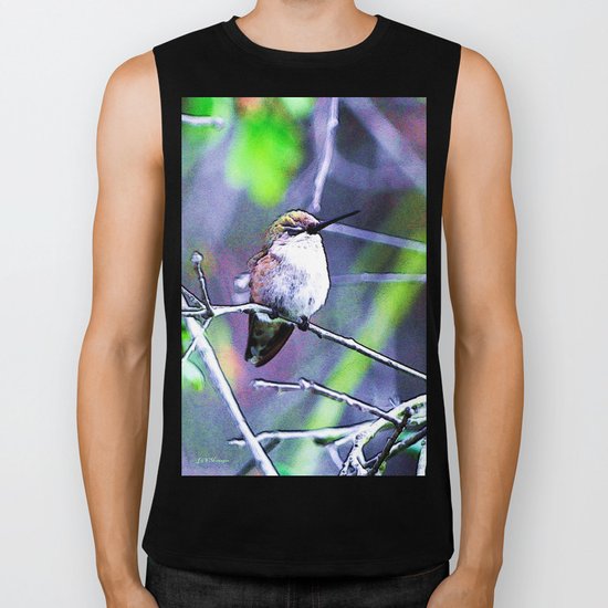 Sleeping Hummingbird. © J&S Montague. Biker Tank
