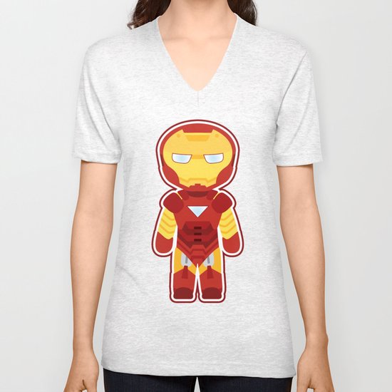Chibi Iron Man Unisex V-Neck