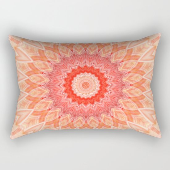 Mandala soft orange Rectangular Pillow