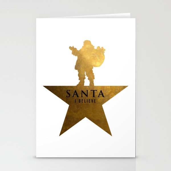 Santa Christmas Star Hamilton Parody Stationery Cards