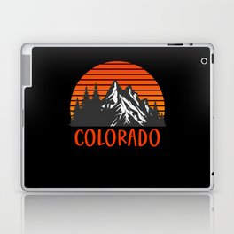 Colorado Rocky Mountains Retro Vintage Sunset Laptop Skin