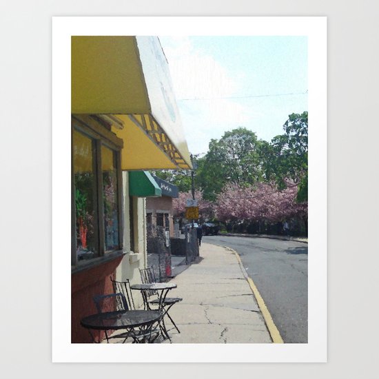 Walk By Cafe Art Print