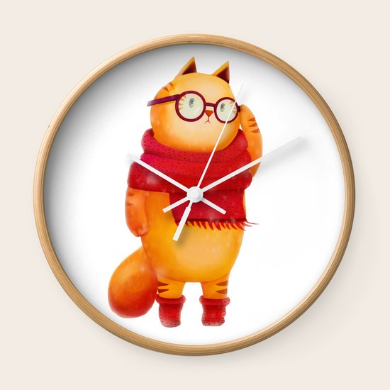 Smart cat Wall Clock