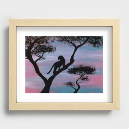 Peaceful Panther Recessed Framed Print