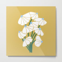 White Flowers - Botany no1 Metal Print | Summer Flowers, Cottagecore, Flowers, Botanical, Flora, Garden, Boho, Floral, Curated, Plants 