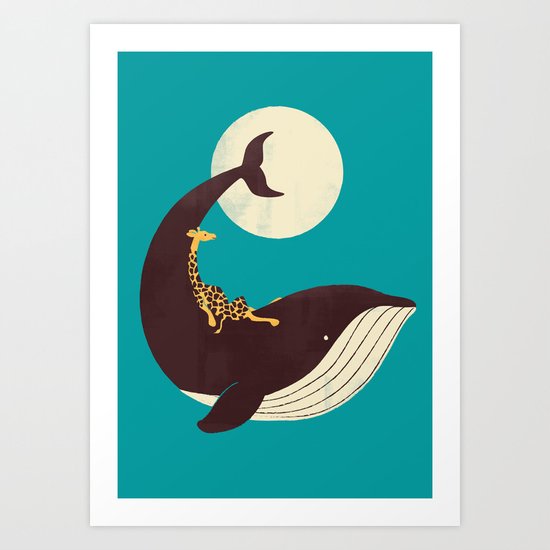 The Giraffe Amp The Whale Art Print By Jay Fleck Society6