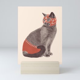 Cat Wrestler Mini Art Print