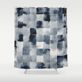 payne's grey tile Shower Curtain