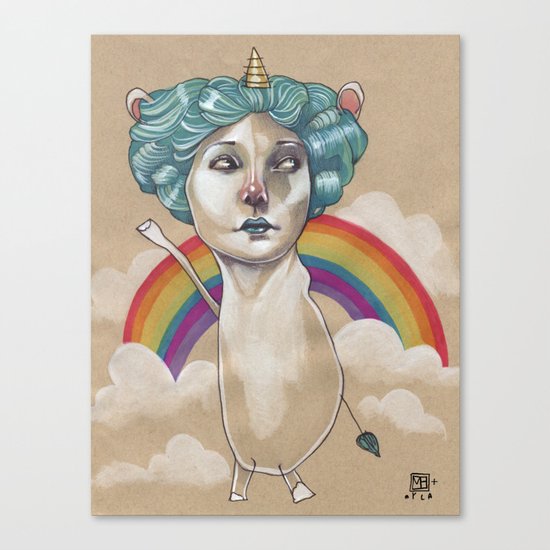 RAINBOW UNICORN Canvas Print